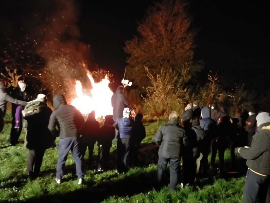 Falò della Venuta , 9 dicembre 2021, Cuccurano di Fano